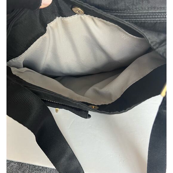 Baggallini San Marino Black Nylon Satchel Tote Shoulder Travel Bag - Picture 8 of 15